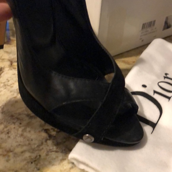 Authentic Christian Dior black sand heel size 38 - Picture 8 of 9